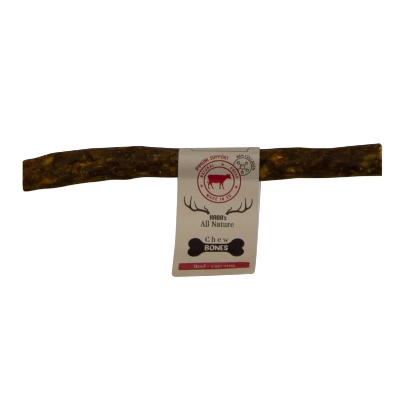 HABA's, Natural Dog Chews Rolls, Enriched with Pine Nuts, Turmeric & Echinacea Dental Health 46g Size S Natural Color Hab Chewbones