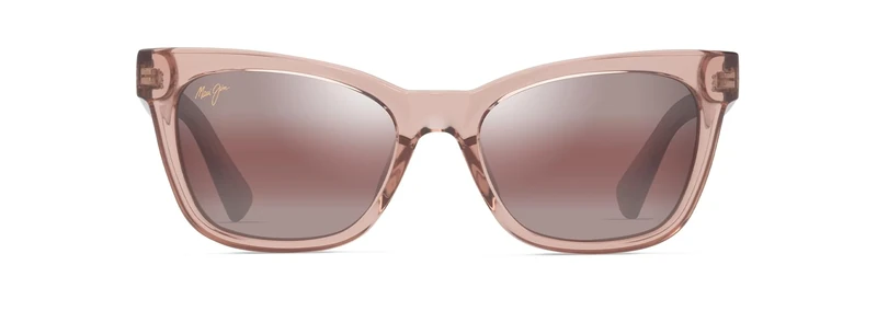 Maui Jim Hiwahiwa Sunglasses, Transparent Glossy Antique Pink, 54-18-145