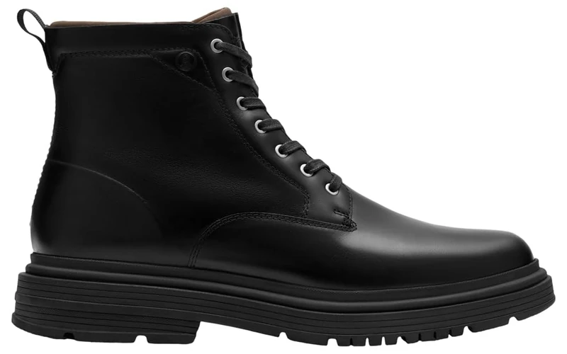 Clarks Men's Badbury Hi WP Combat Boot, Black WLined Lea, 9 UK