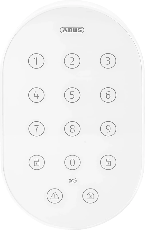 ABUS control panel for the Smartvest Pro wireless alarm system – operates the burglar alarm – provides clear LED feedback, with optional acoustic signals – includes buttons for panic alarm.