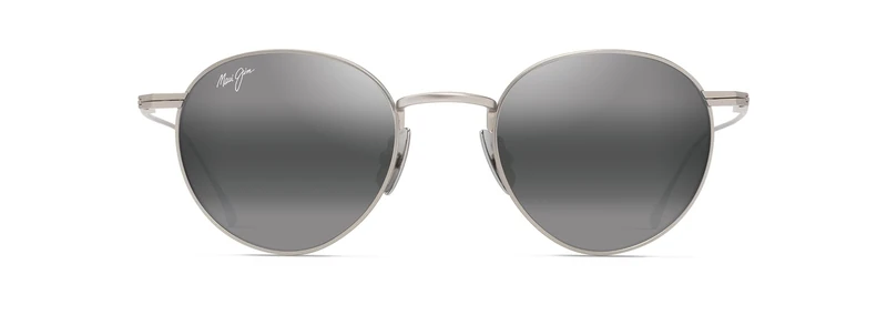 Maui Jim Unisex Kaapeha Sunglasses, Matte silver, 48-21-145