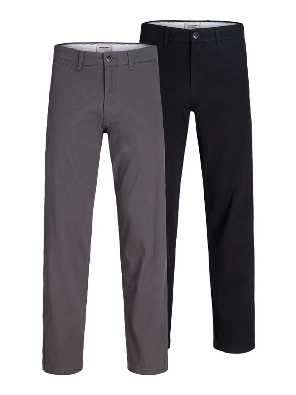 JACK & JONES Jpstkane Dave Chino 2Pk MP Noos, Black, 31W/34L (Pack of 2) Men, Black, 31W x 34L
