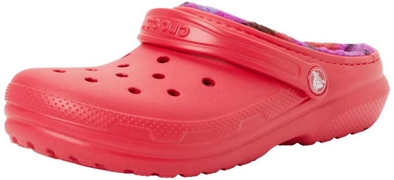Crocs Unisex Kids Clog, Classic Lined Bold Check Clog K, Digital Raspberry, 12 UK Child