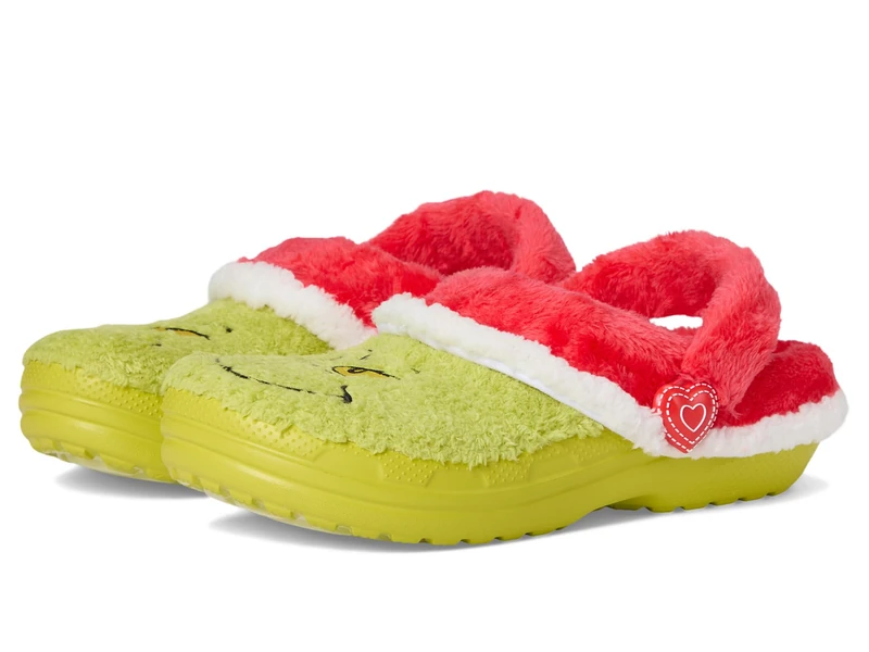 Crocs Unisex Kids Clog, The Grinch Classic Lined Clog K, Multi, 3 UK Child