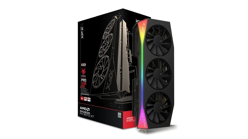 XFX Mercury AMD Radeon RX 9070XT OC Gaming Edition with RGB 16GB GDDR6, HDMI 3xDP, AMD RDNA™ 4 (RX-97TRGBBBA)