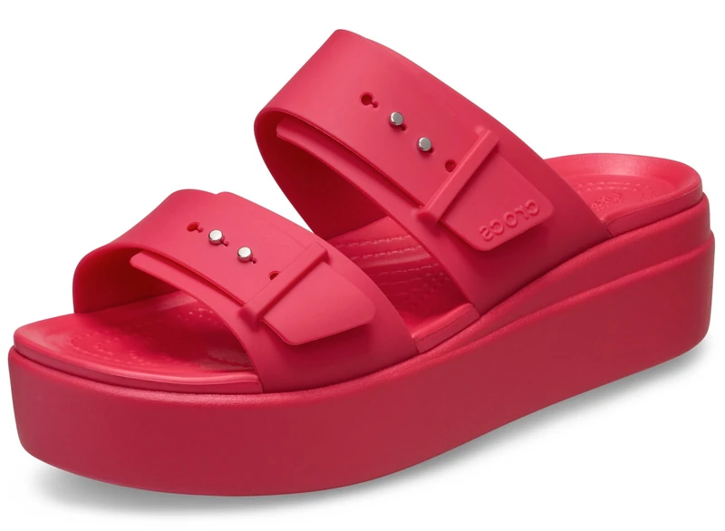 Crocs Women Sandal, Brooklyn Buckle Low Wedge, Digital Raspberry, 3 UK Women