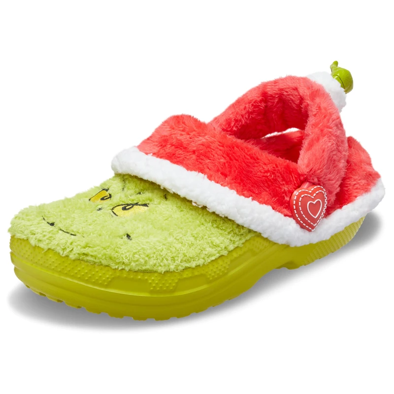 Crocs Unisex Kids Clog, The Grinch Classic Lined Clog K, Multi, 1 UK Child