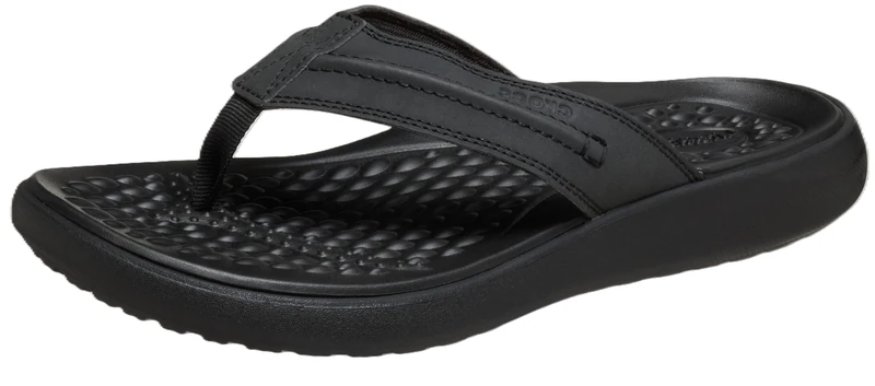 Crocs Men Flip, Yukon Vista II LR Flip, Black/Black, 9 UK Men - Image 1