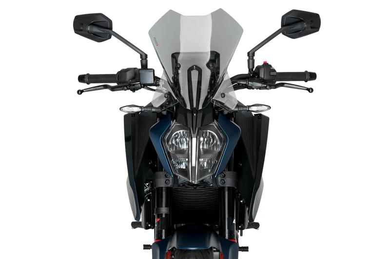 Puig 21998H New Generation Touring Windshield – Aerodynamic Protection and Sporty Design for KTM 125 DUKE and KTM 390 DUKE 2024-2025, Smoked