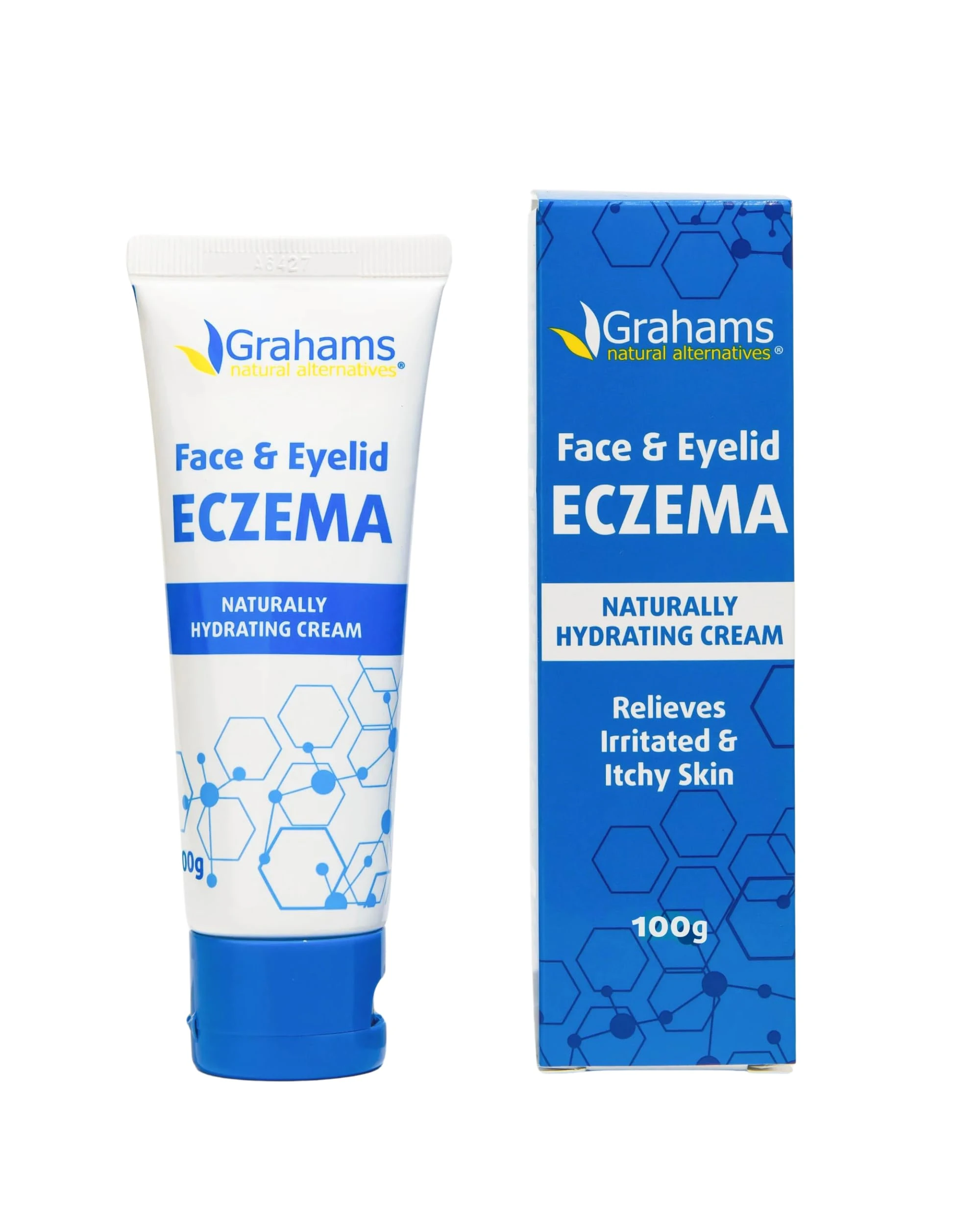 Grahams Natural Face & Eyelid Eczema Cream - Face Cream for Eczema, Dermatitis & Itch Relief - with Colloidal Oatmeal for Dry Skin, Redness & Inflammation | Hypoallergenic & Steroid-Free (1 x 100 g)