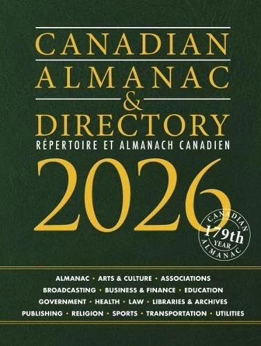 Canadian Almanac & Directory, 2026: Includes Free Online Access