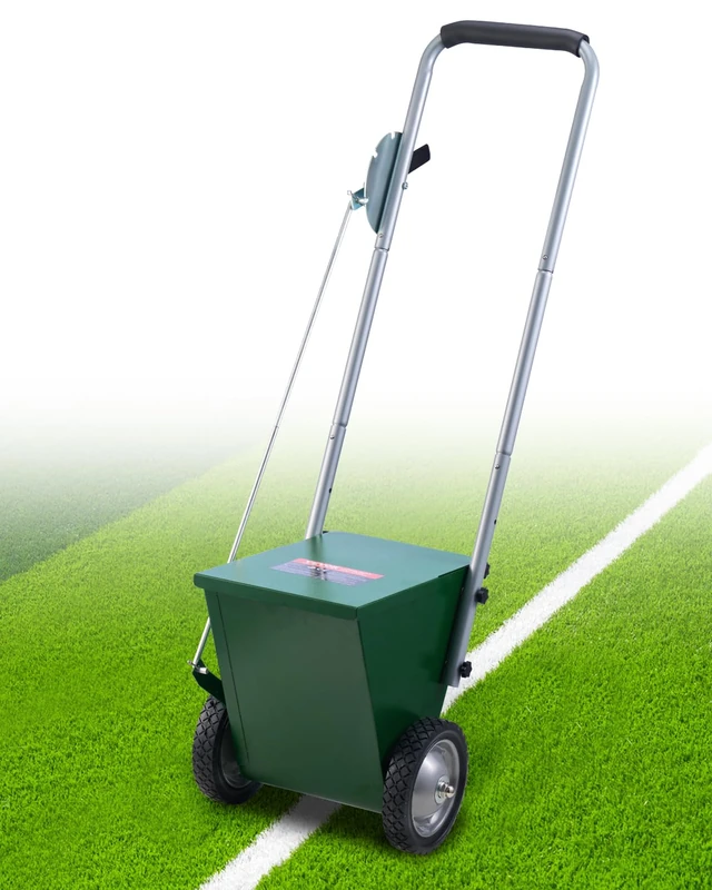 VEVOR Dry Line Marker, 2-Wheel, 2 or 4 in Lines, Field Dry Line Chalker, Adjustable Line Marker, with Rubber Adjustment Handle, 25 lbs Large Powder Capacity, for Baseball and Softball Infield, Green