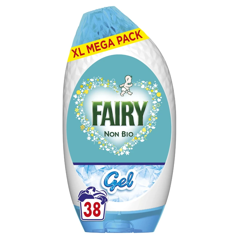 Fairy Non Bio Laundry Detergent Gel, 38 Washes 1.254 L, Voted Number 1 For Sensitive Skin
