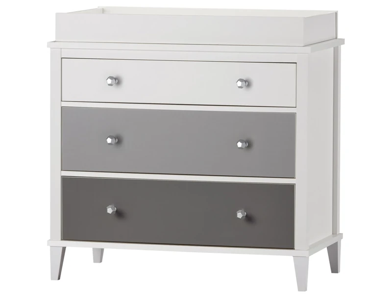 Dorel Home Furnishings LS Monarch Hill Poppy 3DRW Changing Table Grey - Image 1