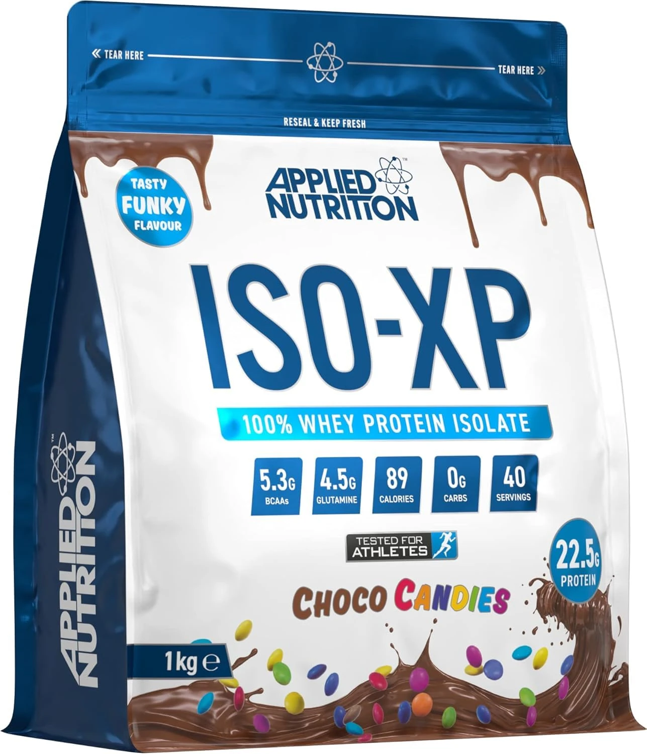 Applied Nutrition ISO XP Whey Isolate - Whey Protein Isolate Powder, ISO-XP Funky Yummy Flavours (1kg - 40 Servings) (Choco Candies)