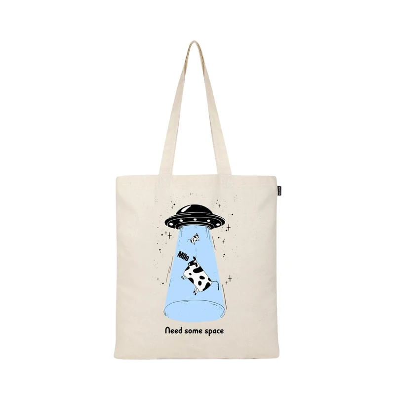 Eco Right Aesthetic Canvas Tote Bag for Women, Cute, Trendy and Reusable, Cotton Bags for School, Shopping, Gym, Library and Beach, Perfect for Groceries