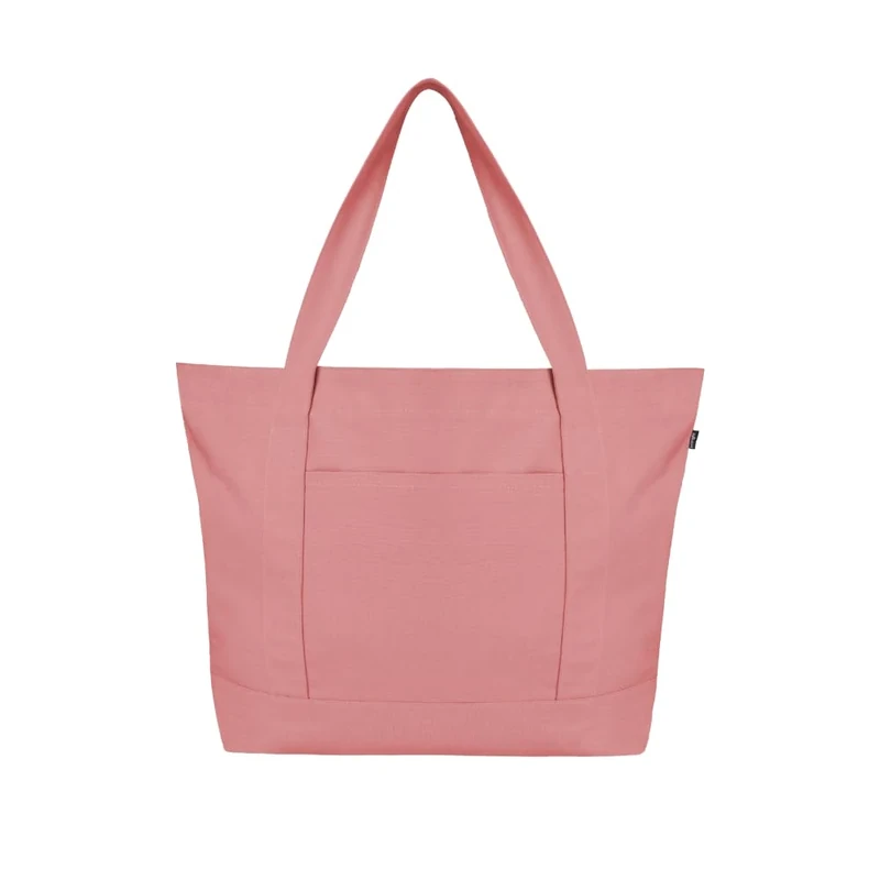 Ecoright Große Canvas Tote Bag Für Frauen Mit Reißverschluss & Innentasche, 100% Bio-baumwolle Reisenthel Shopper