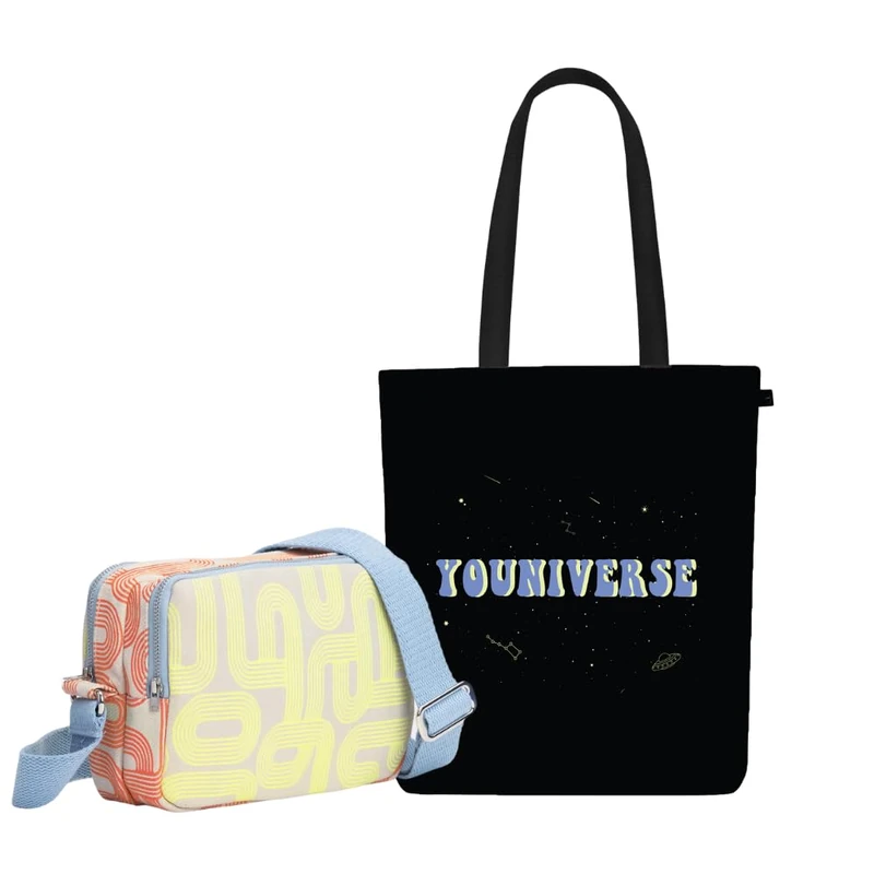 Eco Right Unisex Women's Canvas Shoulder Bag with Cotton Adjustable Strap Crossbody Bags