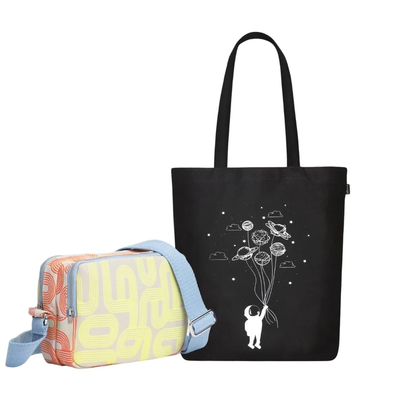 Eco Right Unisex Women's Canvas Shoulder Bag with Cotton Adjustable Strap Crossbody Bags