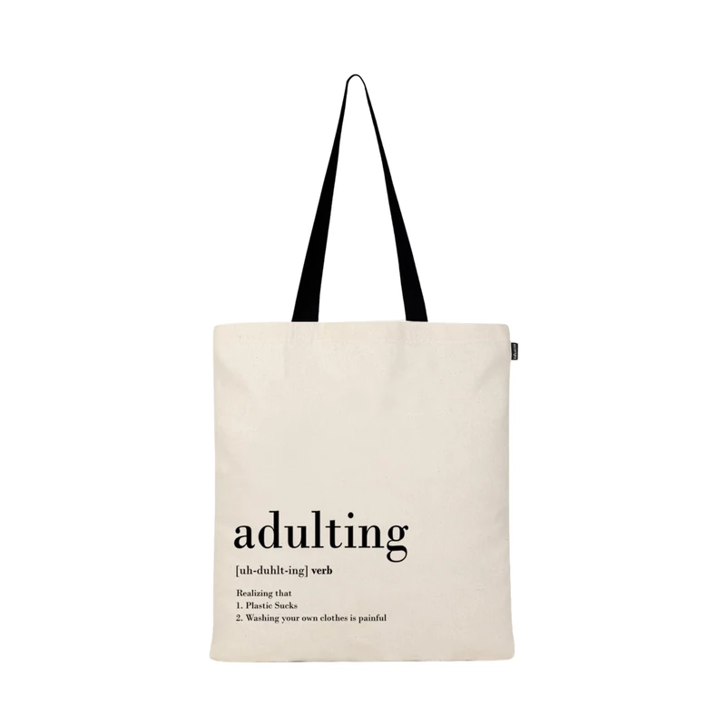 Eco Right Aesthetic Canvas Tote Bag for Women, Cute, Trendy and Reusable, Cotton Bags for School, Shopping, Gym, Library and Beach, Perfect for Groceries