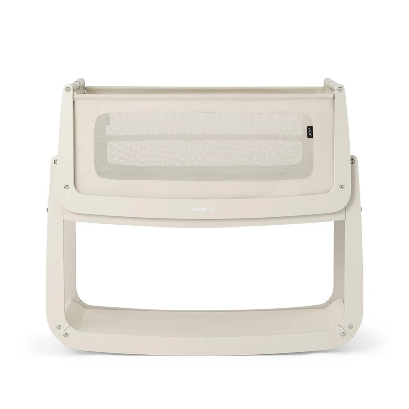 SnuzPod 5 Bedside Crib - Newborn Next to Me Crib with Zip Down Breathable Windows, Lift-Off Bassinet, Portable & Rocking Stand, 3-in-1 Baby Bed with Wheels & Mattress, Cashmere