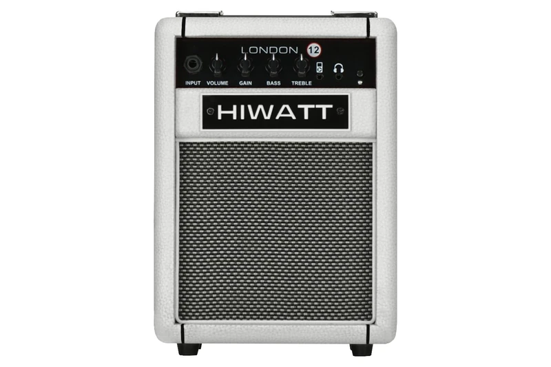 HIWATT - London 12 Amp Combo for Guitar 12 W, 1 Channel, Bluetooth, 3.5 mm Headphone Out, AUX In, Volume Controls, Gain, Treble and Bass, Power Supply Included, White