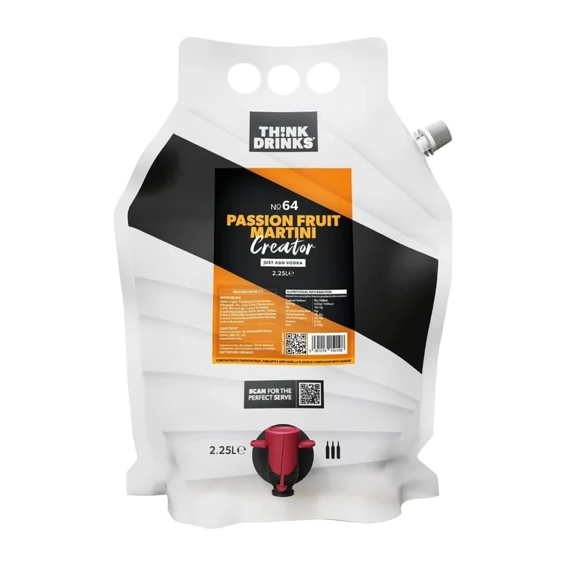 Think Drinks Passionfruit Martini Cocktail Base, 2.25Ltr (Pack 2)