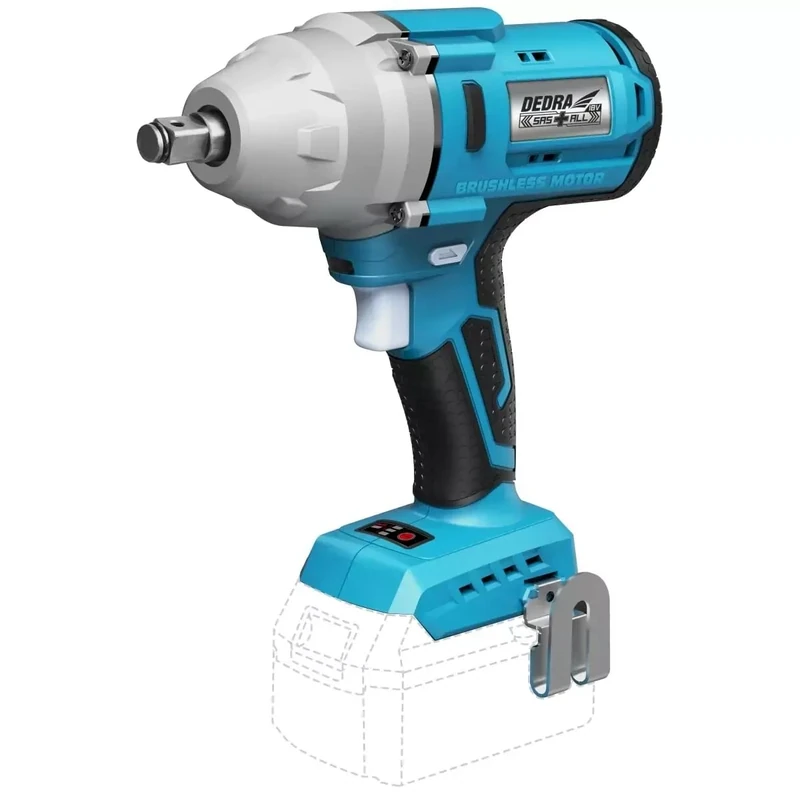 DEDRA SAS+All DED7157 Cordless Impact Wrench 600 Nm, Brushless, 1/2 Handle