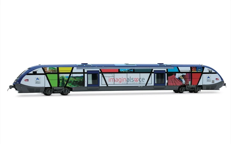Jouef HJ2436S SNCF, X 73500 diesel railcar Alsace, ep. VI, with DCC sound decoder Diesel Locomotive
