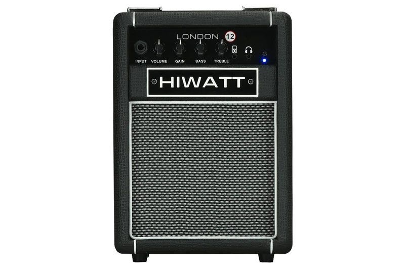 HIWATT - London 12 Amp Combo for Guitar 12 W, 1 Channel, Bluetooth, 3.5 mm Headphone Out, AUX In, Volume Controls, Gain, Treble and Bass, Power Supply Included, Colour Black