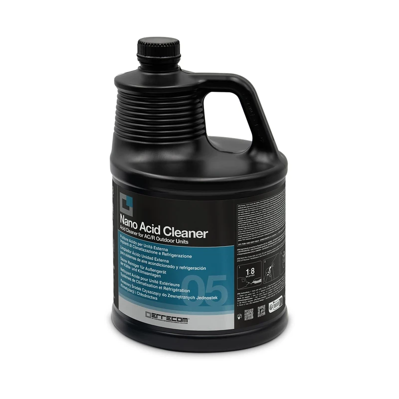 Errecom Nano Alkaline Cleaner, Alkaline Cleaner for Outdoor Units of Air Conditioning and Refrigeration Systems, Concentrated Formula, 10 L (2 x 5 L)