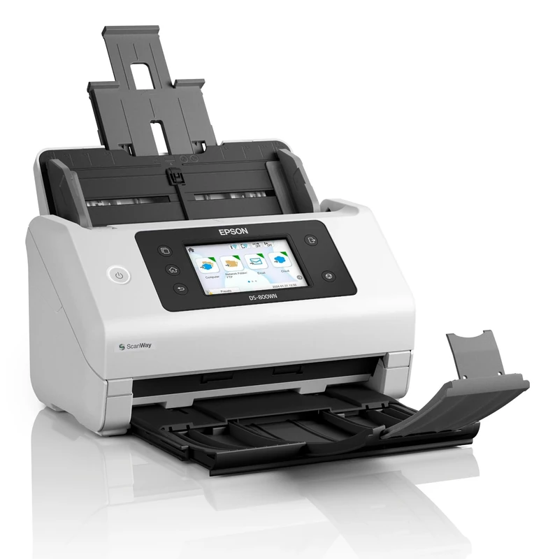 Network Document Scanner with Web-Based Platform, LCD Touchscreen, Multi-User Support