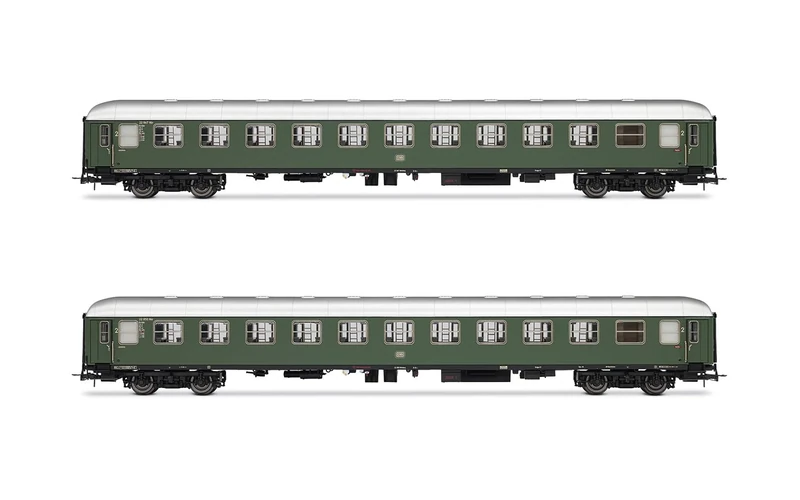 Rivarossi HR4377 DB, 2-unit pack couchette coaches Bc4üm-62, green livery, ep. III Passenger Coaches