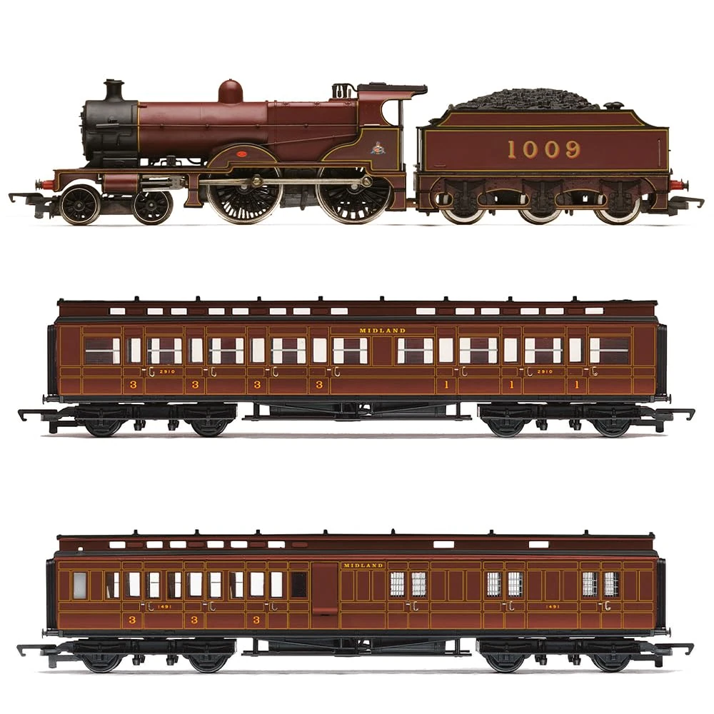 Hornby R30377 RailRoad MR Class 4P Compound Train Pack - Era 3 Junior, Red