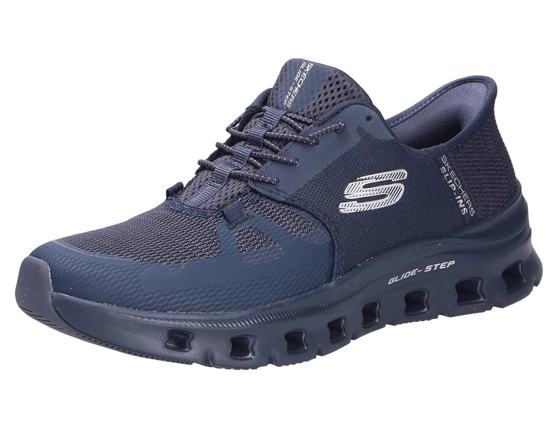 Skechers Women's Glide-Step Pro Slip-On Sneakers, Dark Navy Mesh/Trim, 5.5 UK