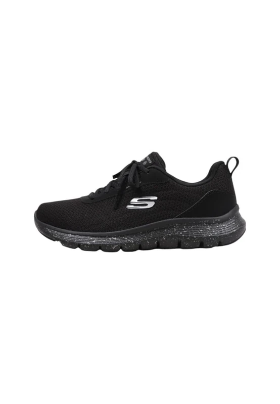 Skechers Women's Flex Appeal 5.0 Fresh Trek Sneaker, Black Mesh/Trim, 4.5 UK