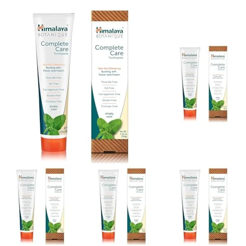 Himalaya Botanique Simply Mint Complete Care Toothpaste Refreshing Mint Flavour | Strong Teeth | Healthy Gums | Fresh Breath - 150g (Pack of 5)