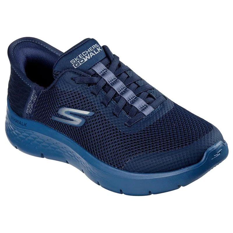 Skechers Women's Go Walk Flex Grand Entry Slip-On Sneakers, Navy Textile/Navy Trim, 6 UK