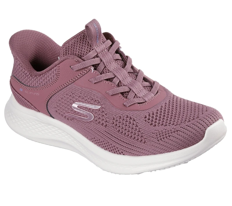 Skechers Women's Skech-Lite Pro 2.0 Smooth Current Sneaker, Dark Mauve Knit, 3 UK