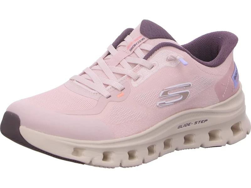 Skechers Women's Glide-Step Pro Pure Motion Slip-On Sneakers, Rose Mesh/Pink Trim, 5.5 UK