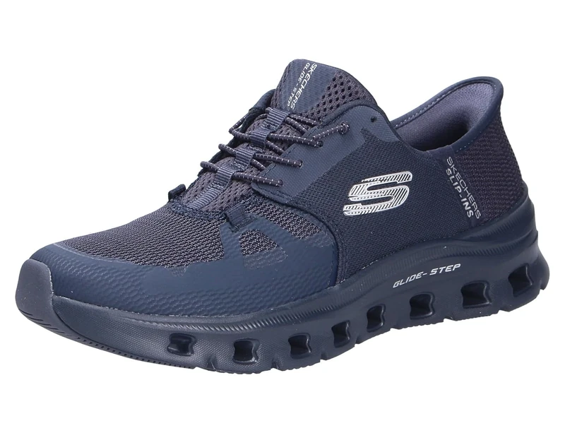 Skechers Women's Glide-Step Pro Slip-On Sneakers, Dark Navy Mesh/Trim, 4 UK