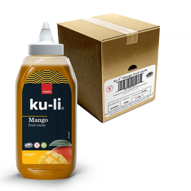 Macphie Ku-Li Mango Fruit Coulis - 6 x 450g Pack