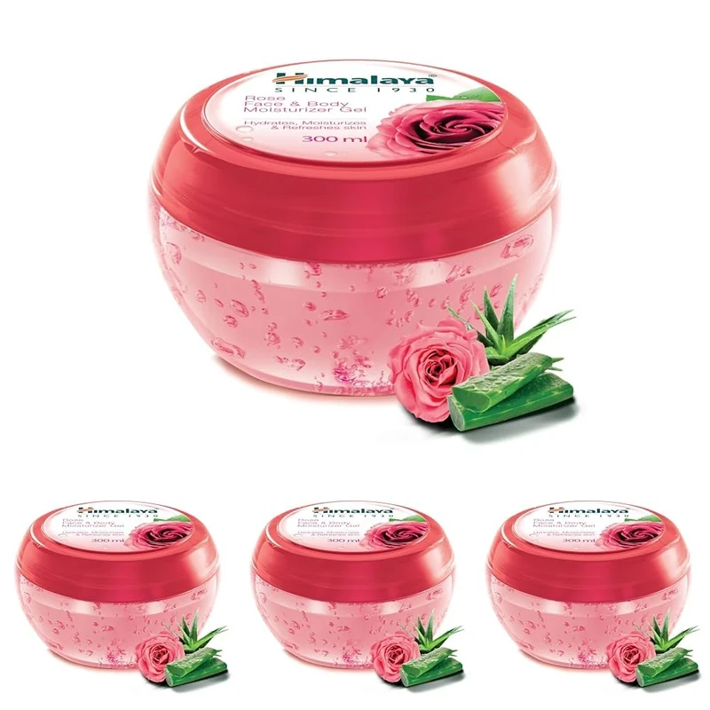 Himalaya Rose Face & Body Moisturizer Gel -300ml (Pack of 4)