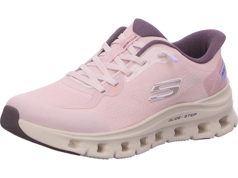 Skechers Women's Glide-Step Pro Pure Motion Slip-On Sneakers, Rose Mesh/Pink Trim, 6.5 UK