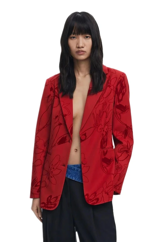 Blazer_FLOCKARTY, 3092 RED, M - Image 1