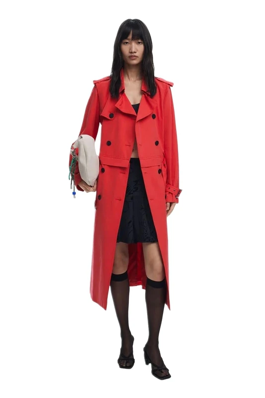 Desigual Trench Multired Coat with detachable sleeves & bottom - multi way 25WWEW17