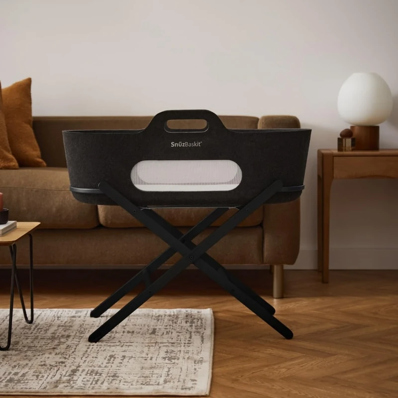 SnuzBaskit Graphite Moses Basket & Graphite Stand