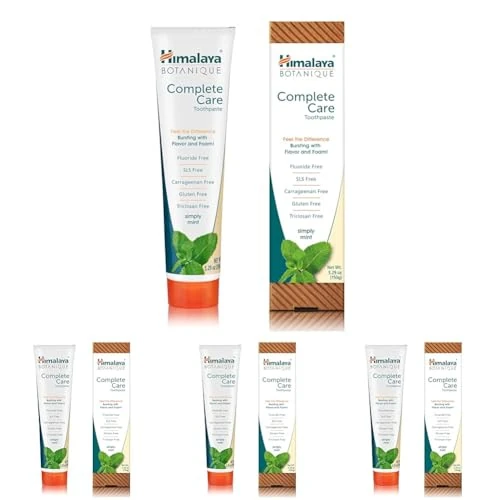 Himalaya Botanique Simply Mint Complete Care Toothpaste Refreshing Mint Flavour | Strong Teeth | Healthy Gums | Fresh Breath - 150g (Pack of 4)