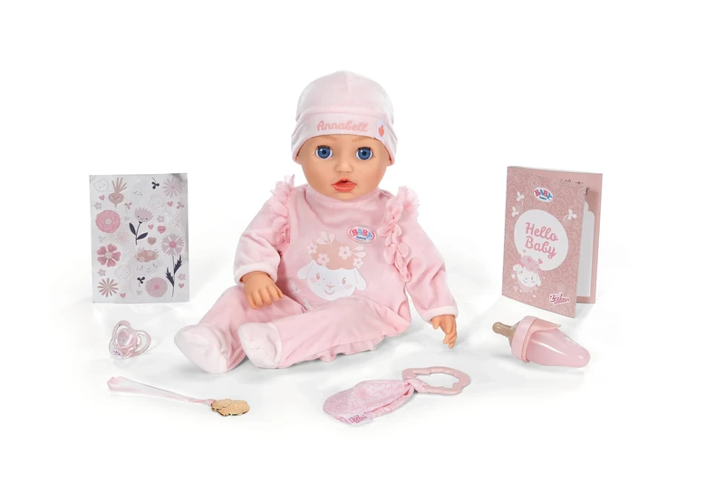 BABY born Annabell 43 cm - Soft Baby Doll with 7 electronic functions & sound - Suitable for children from 3 years - Doll incl. Accessories - Requires Batteries