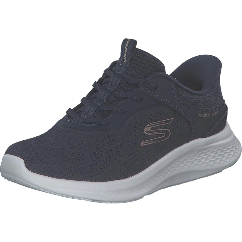 Skechers Women's Skech-Lite Pro 2.0 Smooth Current Slip-On Sneakers, Navy Knit, 7 UK